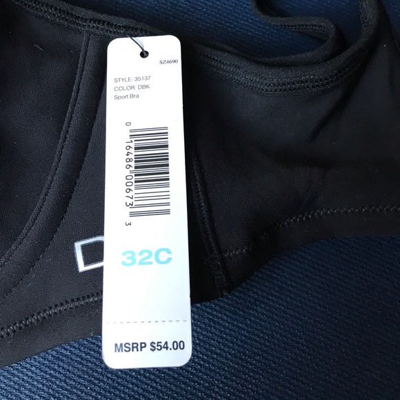 NWT Donna Karan Active Sport Unlined Underwire Bra 35137 Black - Picture 4 of 8